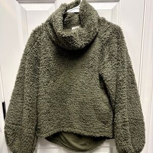lululemon athletica Olive Green Plush Turtleneck Pullover